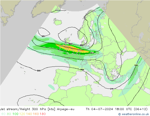 高速氣流 Arpege-eu 星期四 04.07.2024 18 UTC