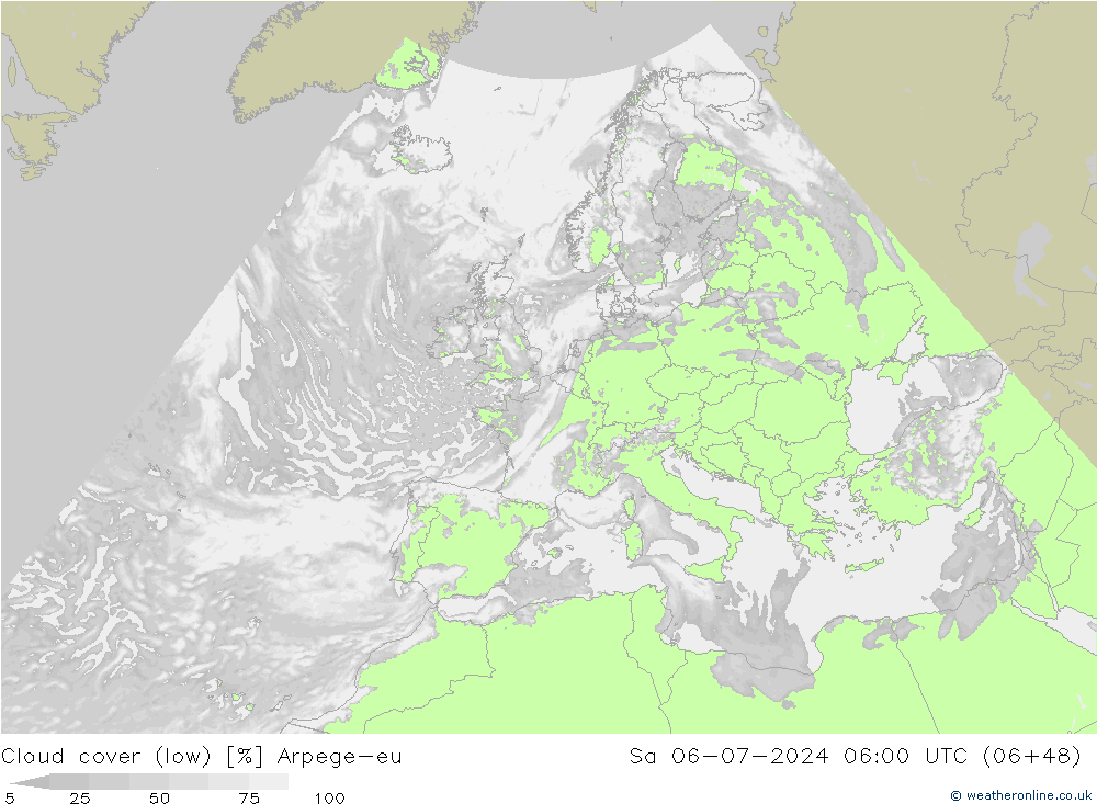 云 (低) Arpege-eu 星期六 06.07.2024 06 UTC