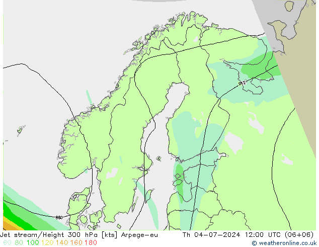 高速氣流 Arpege-eu 星期四 04.07.2024 12 UTC
