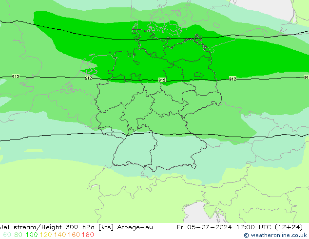 高速氣流 Arpege-eu 星期五 05.07.2024 12 UTC