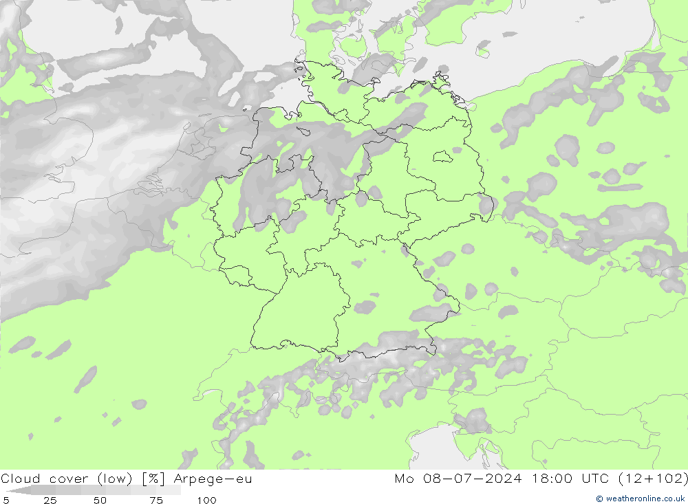 云 (低) Arpege-eu 星期一 08.07.2024 18 UTC