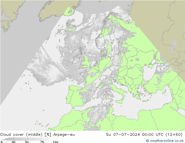 云 (中) Arpege-eu 星期日 07.07.2024 00 UTC