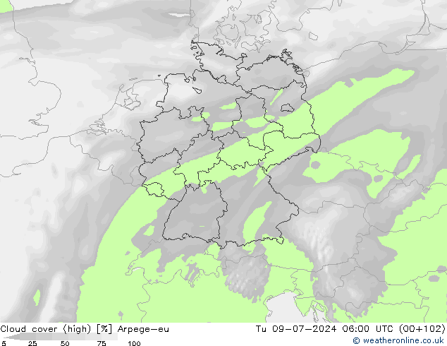 云 (中) Arpege-eu 星期二 09.07.2024 06 UTC