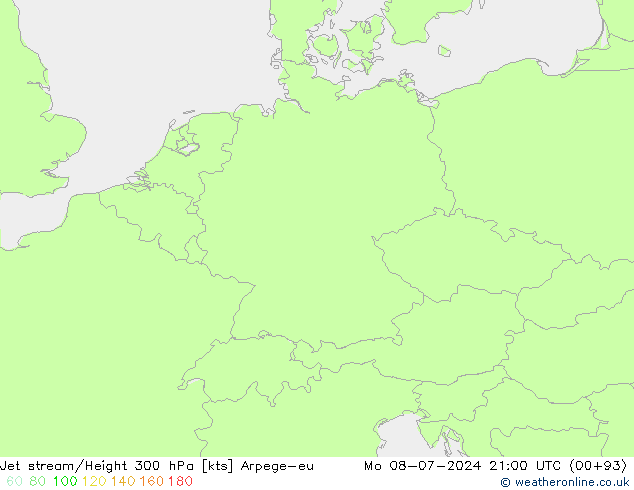 高速氣流 Arpege-eu 星期一 08.07.2024 21 UTC