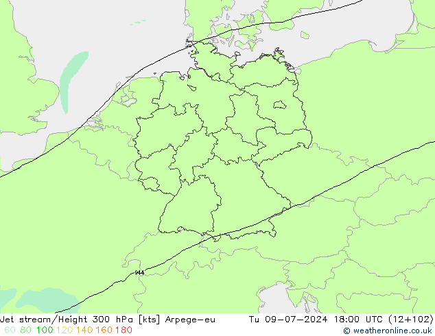 Straalstroom Arpege-eu di 09.07.2024 18 UTC