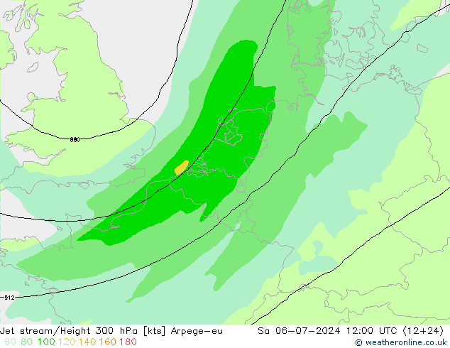 高速氣流 Arpege-eu 星期六 06.07.2024 12 UTC