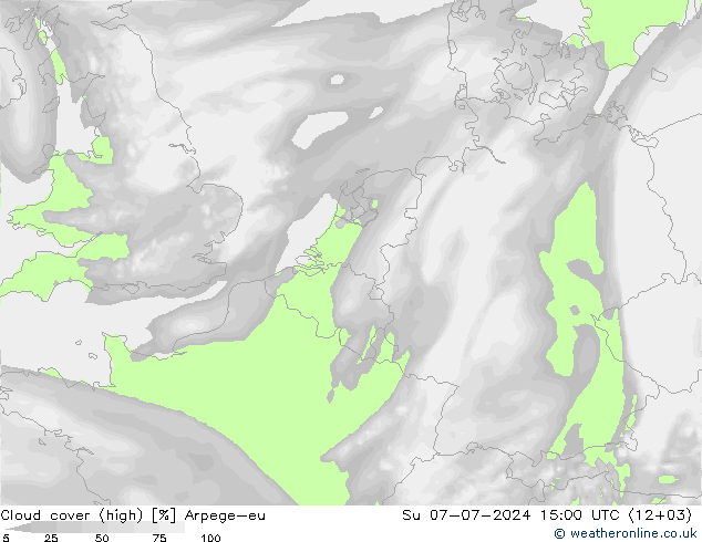 Bewolking (Hoog) Arpege-eu zo 07.07.2024 15 UTC