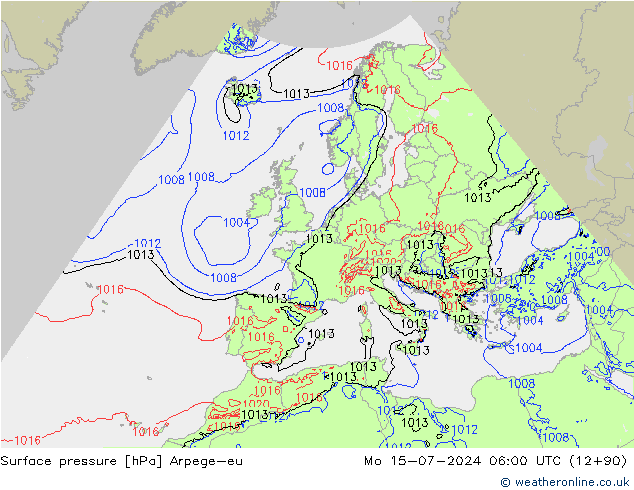 Luchtdruk (Grond) Arpege-eu ma 15.07.2024 06 UTC