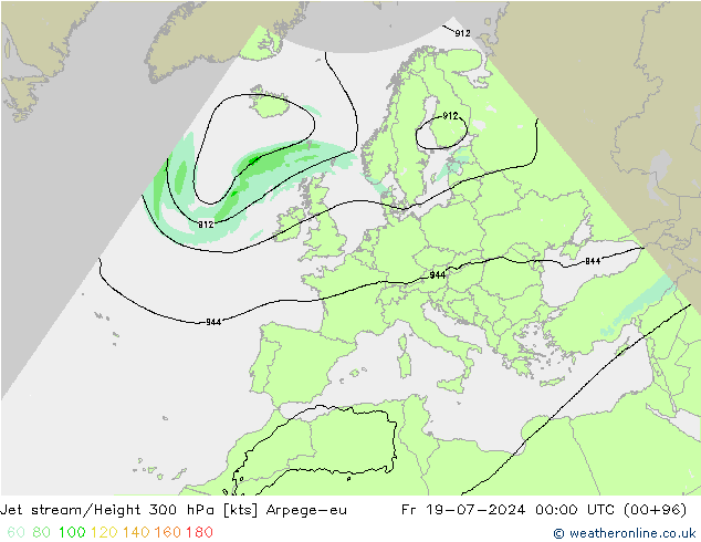 高速氣流 Arpege-eu 星期五 19.07.2024 00 UTC