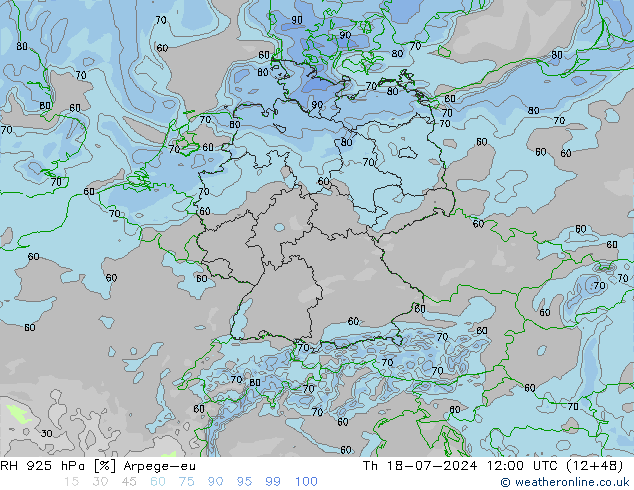 RV 925 hPa Arpege-eu do 18.07.2024 12 UTC