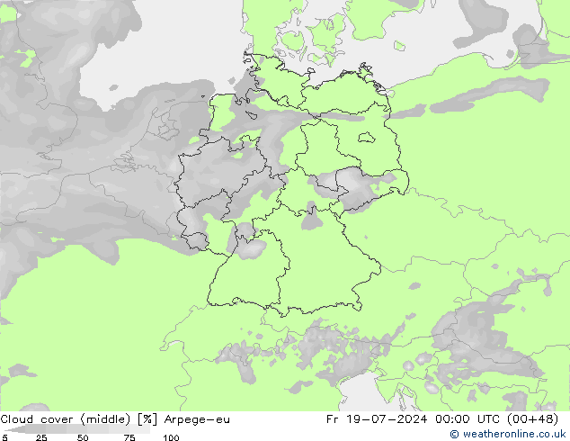 Bewolking (Middelb.) Arpege-eu vr 19.07.2024 00 UTC