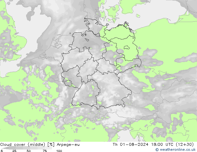 Bewolking (Middelb.) Arpege-eu do 01.08.2024 18 UTC