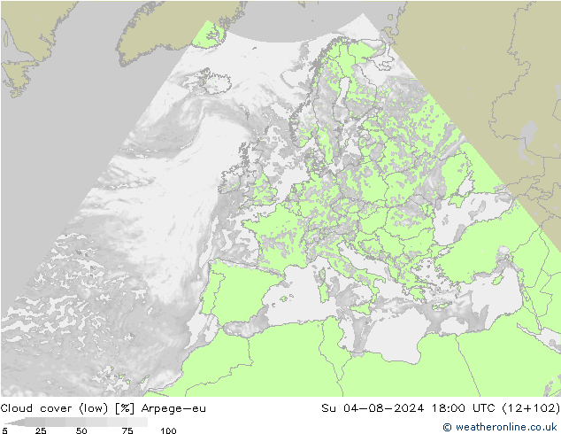 云 (低) Arpege-eu 星期日 04.08.2024 18 UTC