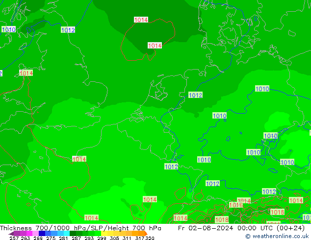 Dikte700-1000 hPa Arpege-eu vr 02.08.2024 00 UTC