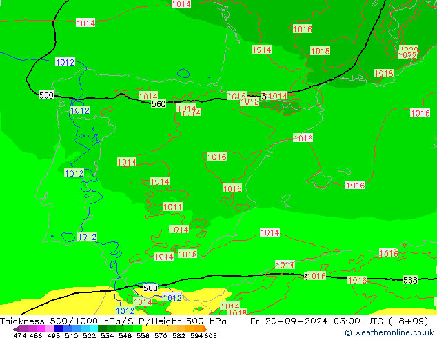 Thck 500-1000hPa Arpege-eu Fr 20.09.2024 03 UTC