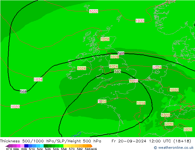 Thck 500-1000гПа Arpege-eu пт 20.09.2024 12 UTC