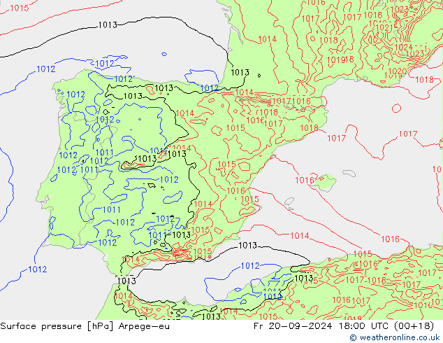 ciśnienie Arpege-eu pt. 20.09.2024 18 UTC