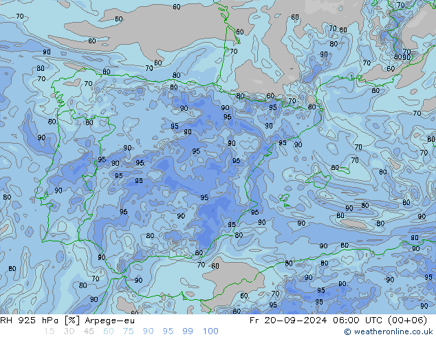 RV 925 hPa Arpege-eu vr 20.09.2024 06 UTC