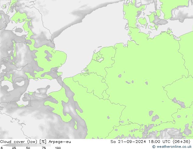 Wolken (tief) Arpege-eu Sa 21.09.2024 18 UTC