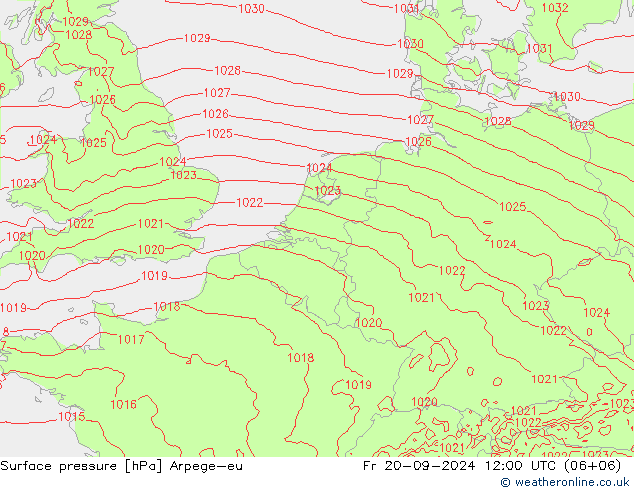 Bodendruck Arpege-eu Fr 20.09.2024 12 UTC