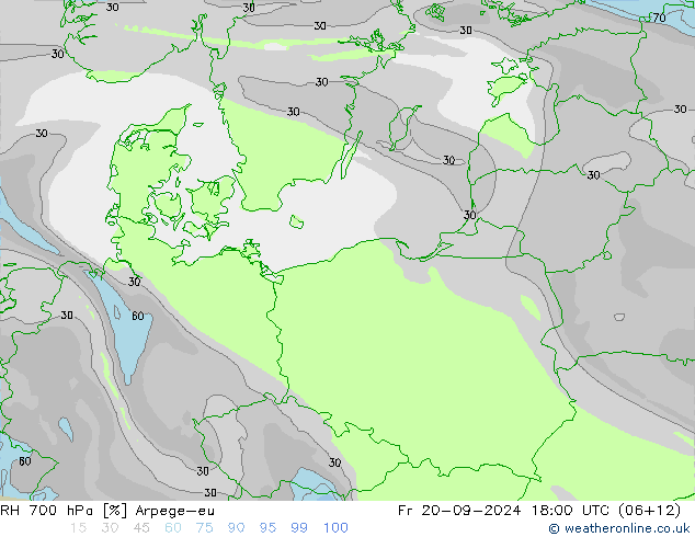 700 hPa Nispi Nem Arpege-eu Cu 20.09.2024 18 UTC