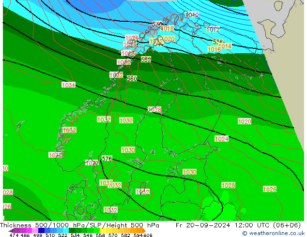 Thck 500-1000hPa Arpege-eu Fr 20.09.2024 12 UTC