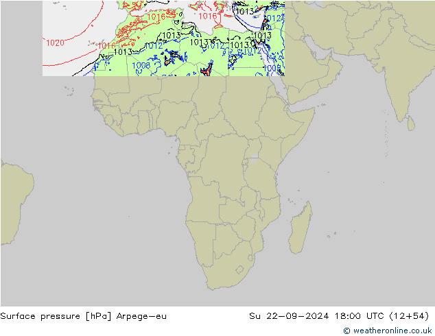 Luchtdruk (Grond) Arpege-eu zo 22.09.2024 18 UTC