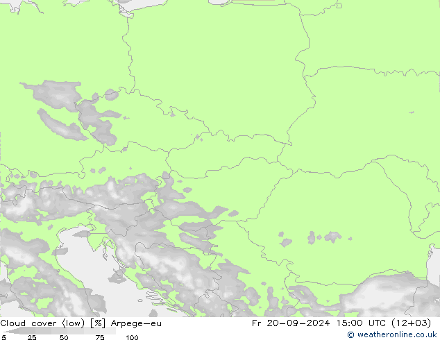 Bulutlar (düşük) Arpege-eu Cu 20.09.2024 15 UTC