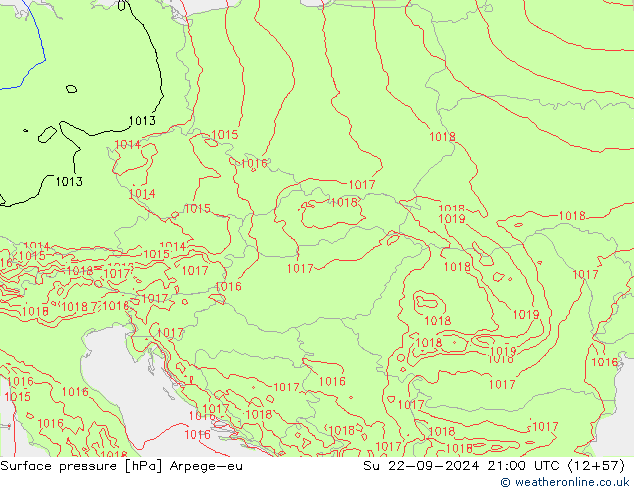 ciśnienie Arpege-eu nie. 22.09.2024 21 UTC