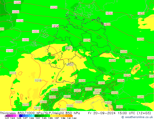 Thck 850-1000 hPa Arpege-eu ven 20.09.2024 15 UTC