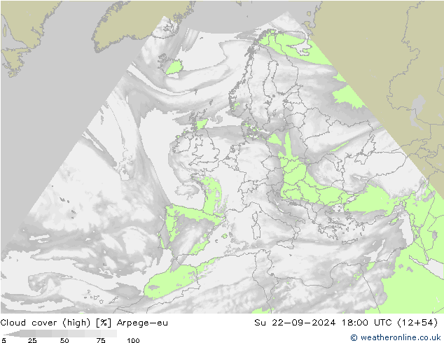 Wolken (hohe) Arpege-eu So 22.09.2024 18 UTC