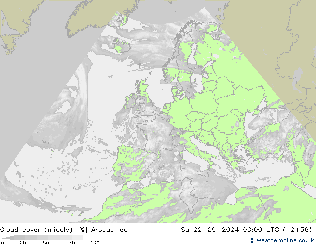 Bewolking (Middelb.) Arpege-eu zo 22.09.2024 00 UTC