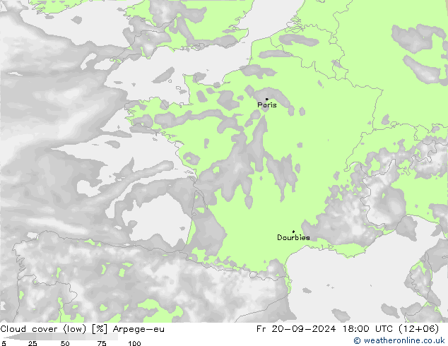 Wolken (tief) Arpege-eu Fr 20.09.2024 18 UTC