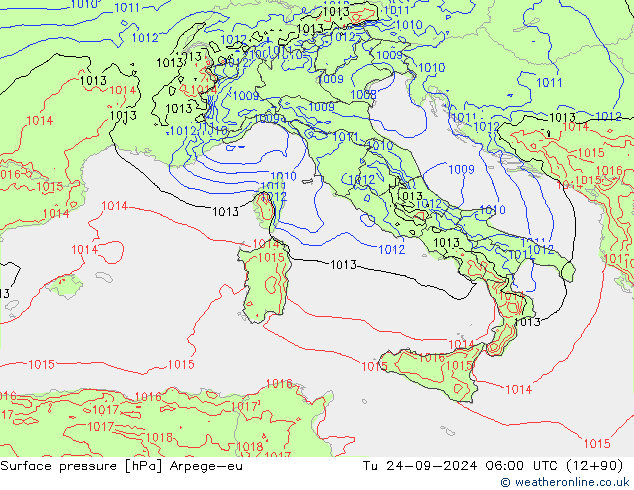 Luchtdruk (Grond) Arpege-eu di 24.09.2024 06 UTC