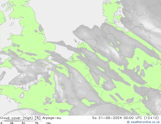 vysoký oblak Arpege-eu So 21.09.2024 00 UTC