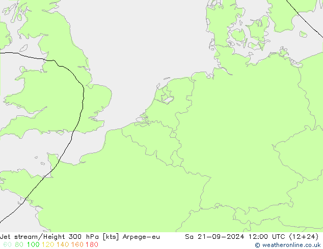 高速氣流 Arpege-eu 星期六 21.09.2024 12 UTC