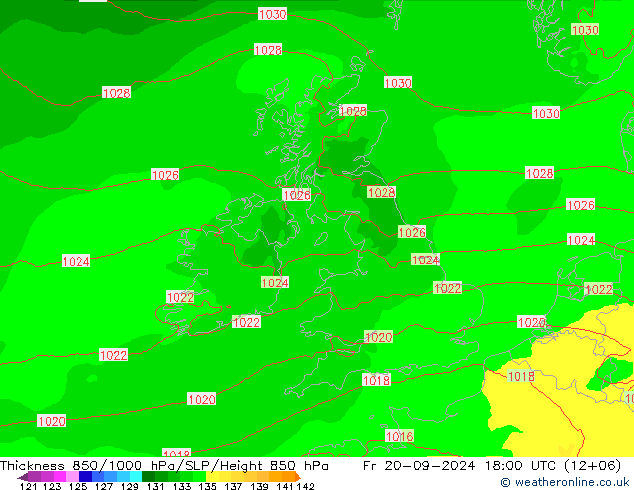 Thck 850-1000 hPa Arpege-eu pt. 20.09.2024 18 UTC