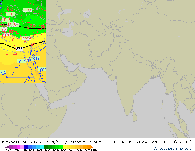 Thck 500-1000hPa Arpege-eu 星期二 24.09.2024 18 UTC