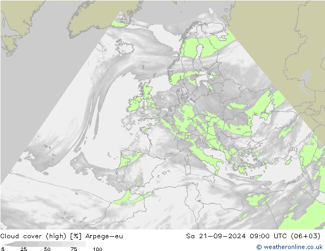 Nubes altas Arpege-eu sáb 21.09.2024 09 UTC