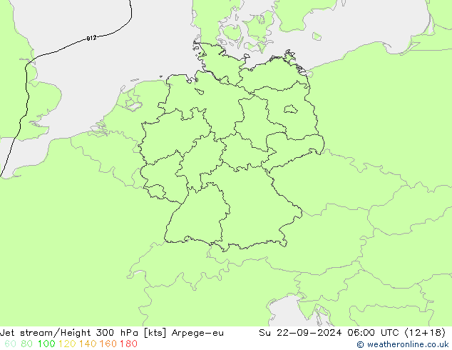 高速氣流 Arpege-eu 星期日 22.09.2024 06 UTC