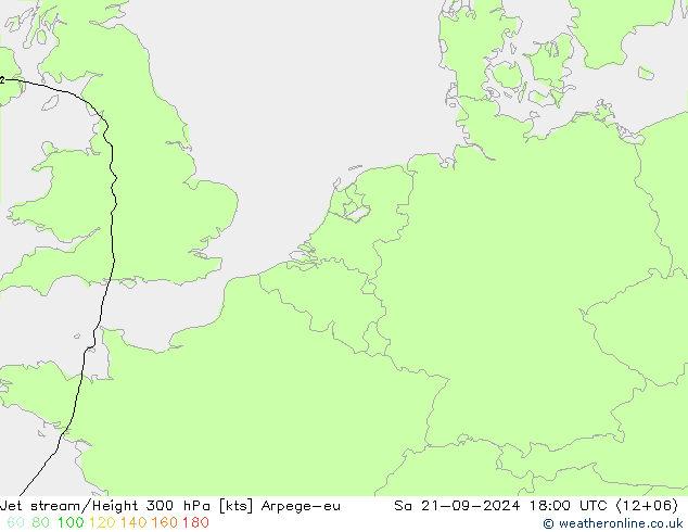 高速氣流 Arpege-eu 星期六 21.09.2024 18 UTC