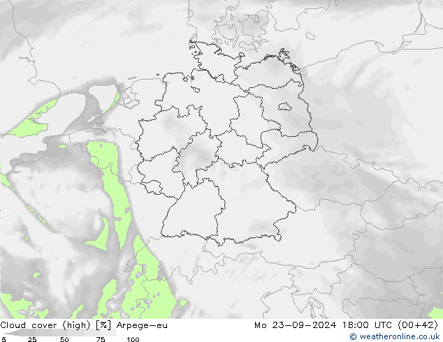 nuvens (high) Arpege-eu Seg 23.09.2024 18 UTC