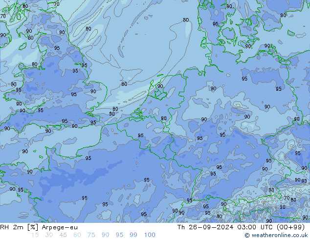 RH 2m Arpege-eu Do 26.09.2024 03 UTC