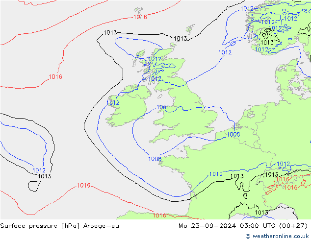 Luchtdruk (Grond) Arpege-eu ma 23.09.2024 03 UTC