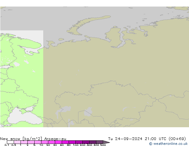 New snow Arpege-eu Tu 24.09.2024 21 UTC