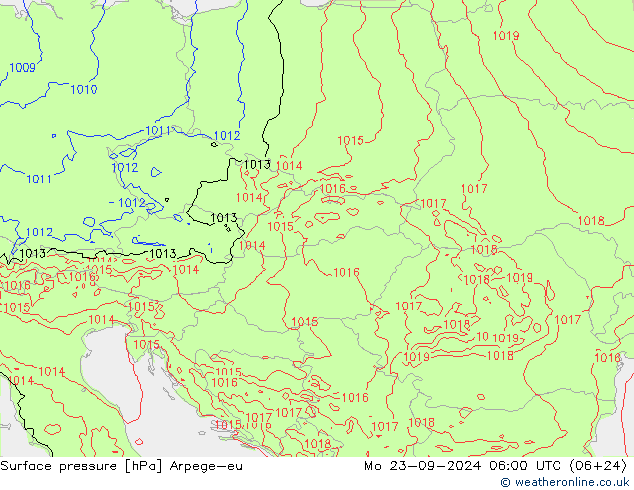 Bodendruck Arpege-eu Mo 23.09.2024 06 UTC