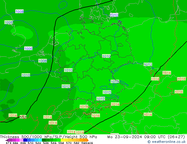 Thck 500-1000hPa Arpege-eu Mo 23.09.2024 09 UTC