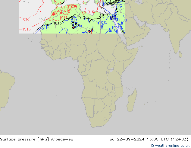 Bodendruck Arpege-eu So 22.09.2024 15 UTC