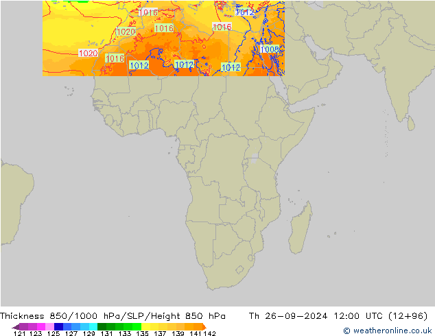 Thck 850-1000 hPa Arpege-eu gio 26.09.2024 12 UTC