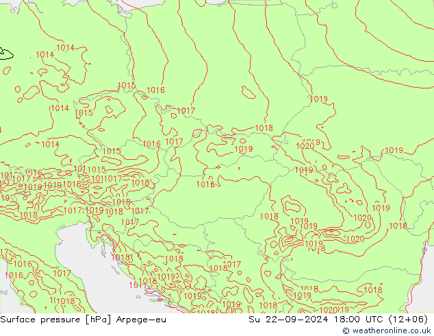 Luchtdruk (Grond) Arpege-eu zo 22.09.2024 18 UTC